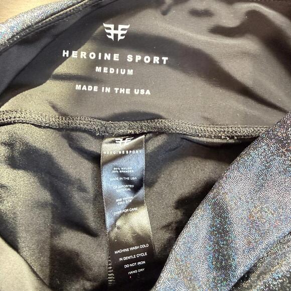 Heroine Sport Women's Black Holographic Activewear Leggings Size M - Picture 6 of 8